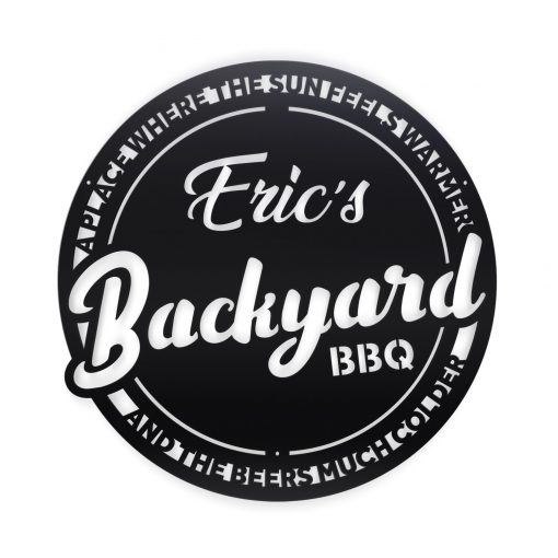 Backyard BBQ Metal Sign