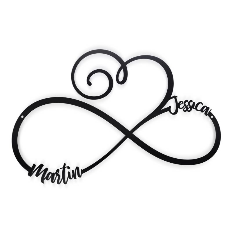  MINYASUN Personalized Infinity Heart Sign-Custom Love