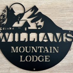 Custom Cabin Metal Name Sign