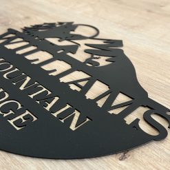 Custom Mountain Lodge Metal Sign