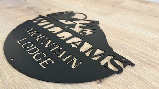 Custom Mountain Lodge Metal Sign