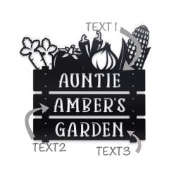 Personalized garden metal sign