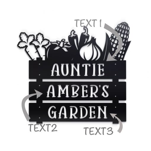 Personalized garden metal sign