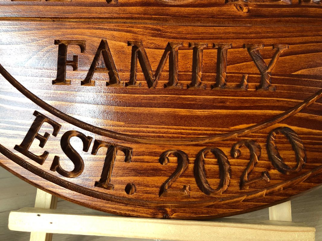 Custom Family Name Sign with Tree Of Life Motif, Personalized Wood Sign ...