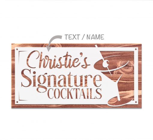 Personalized Cocktail Name Sign