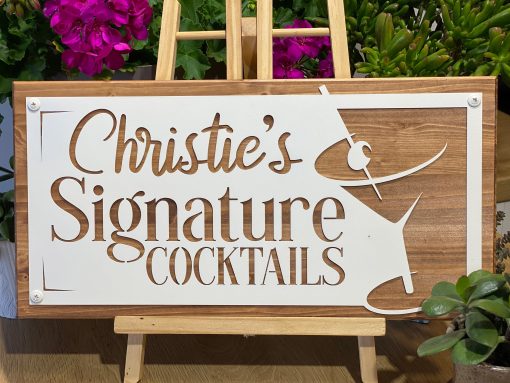 Personalized Cocktail Bar Name Sign